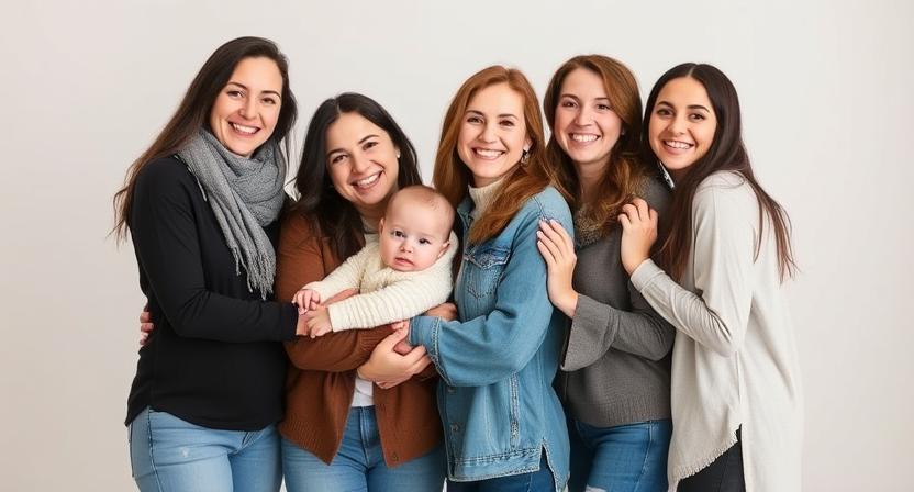 Happy family using Tushbaby carrier